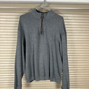 Daniel Cremieux Gray Knit Zip Up Sweater
